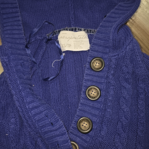 Aeropostale Blue Cable Knit Sweater - Picture 2 of 2